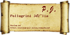 Pellegrini Júlia névjegykártya